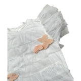 Miss Grant T-Shirt Girocollo tinta unita con Applicazioni Bianco per Neonata MG1335X BIANCO MISS GRANT 