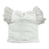 Miss Grant T-Shirt Girocollo tinta unita con Applicazioni Bianco per Bambina MG1335XJ BIANCO MISS GRANT 