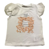 Miss Grant T-Shirt Girocollo Tinta Unita con Stampa In Contrasto per Bambina MG1336J BIANCO MISS GRANT 