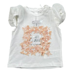Miss Grant T-Shirt Girocollo tinta unita con Stampa In Contrasto Bianco per Neonata MG1336XX BIANCO MISS GRANT 