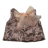 Miss Grant Top Giromanica Tinta Unita Pailletato per Neonata MG2330 ROSA MISS GRANT 