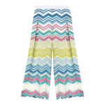 Missoni Pantalone Stampa Fantaisa Modello Palazzo per Bambina MU6B90 BIANCO MISSONI 