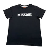 Missoni T-Shirt Girocollo Tinta Unita con Paillettes per Bambina MV8A11 NERO MISSONI 