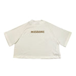 Missoni T-Shirt Girocollo Tinta Unita con Stampa per Bambina MV8B21 BIANCO MISSONI 