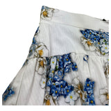 Monnalisa Gonna Tinta Unita Fantasia Floreale per Bambina 111708 BIANCO MONNALISA 