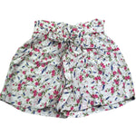 Monnalisa Short Tinta Unita Fantasia Floreale per Bambina 113413 BIANCO MONNALISA 