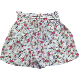 Monnalisa Short Tinta Unita Fantasia Floreale per Bambina 113413 BIANCO MONNALISA 