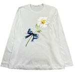 Monnalisa Shirt Girocollo Tinta Unita con Stampa per Bambina 113605A2 BIANCO MONNALISA 