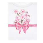 Monnalisa T-Shirt Girocollo Tinta Unita con Stampa per Bambina 11E609X BIANCO MONNALISA 