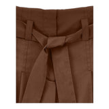 Monnalisa Pantalone Tinta Unita con Elastico In Vita per Bambina 17E404X MARRONE MONNALISA 