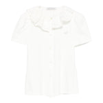 Monnalisa Camicia Tinta Unita con Colletto per Bambina 17EPAT BIANCO MONNALISA 