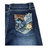 Monnalisa Jeans Tinta Unita con Girvita Regolabile per Bambina 194407R7 BLU MONNALISA 