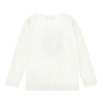 Monnalisa Shirt Girocollo Tinta Unita con Stampa per Neonata 19D612 BIANCO MONNALISA 