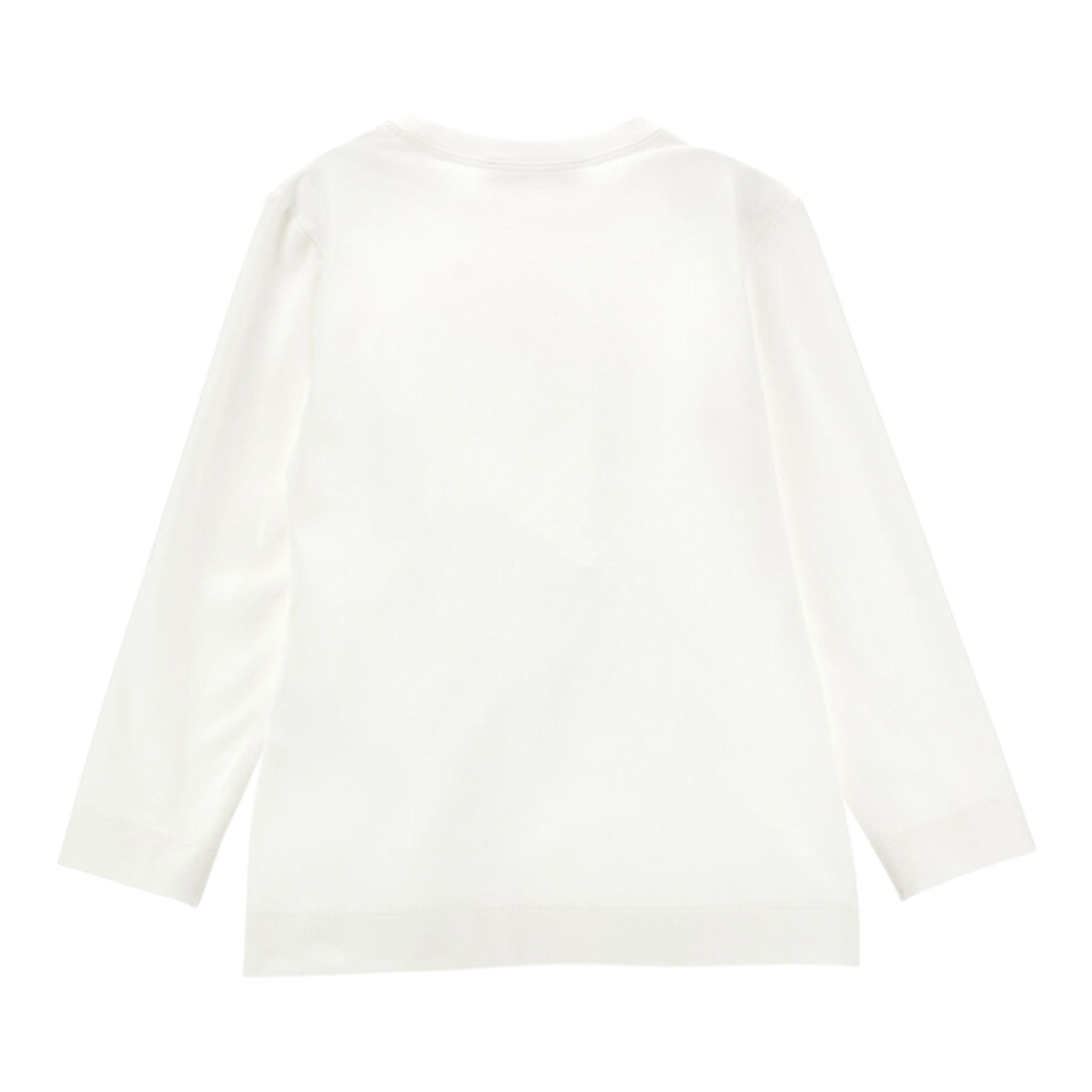 Monnalisa Shirt Girocollo Tinta Unita con Stampa per Bambina 19D632 BIANCO MONNALISA 