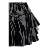 Monnalisa Gonna Tinta Unita In Ecopelle per Neonata 19D704N NERO MONNALISA 