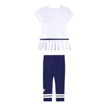 Monnalisa Completo 2 Pezzi T-Shirt-Leggins Bicolore per Bambina 19E500 BIANCO/BLU MONNALISA 