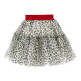 Monnalisa Gonna Tinta Unita con Fantasia Maculata per Bambina 19E706 BEIGE MONNALISA 
