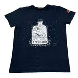 Monnalisa T-Shirt Girocollo Tinta Unita con Stampa per Bambino 253603 BLU MONNALISA 