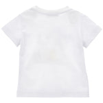 Monnalisa T-Shirt Girocollo Tinta Unita con Stampa per Neonato 28E603 BIANCO MONNALISA 