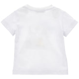 Monnalisa T-Shirt Girocollo Tinta Unita con Stampa per Neonato 28E603 BIANCO MONNALISA 