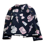 Monnalisa Felpa Tinta Unita con Zip E Stampa per Neonata 316815 BLU MONNALISA 