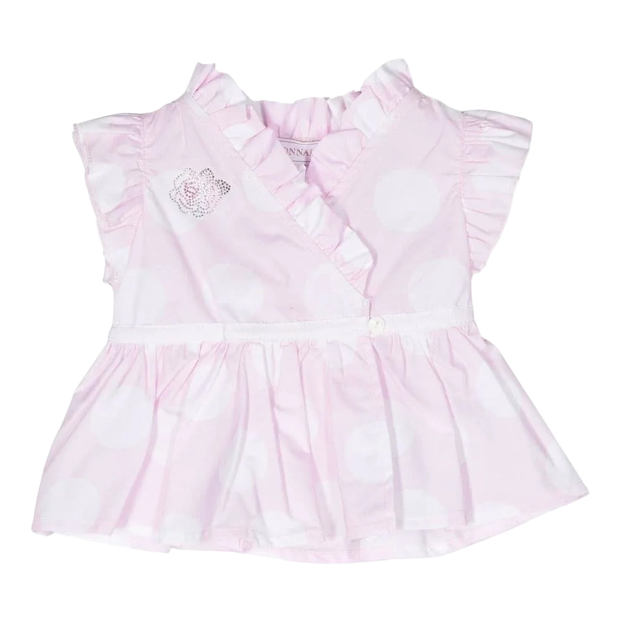 Monnalisa Camicia Mezza Manica Tina Unita per Neonata 31A301 BIANCO MONNALISA 