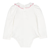 Monnalisa Body Tinta Unita con Colletto per Neonata 37D300 BIANCO MONNALISA 