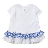 Monnalisa T-Shirt Girocollo Tinta Unita con Stampa per Neonata 399610 BIANCO MONNALISA 
