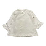 Monnalisa Shirt Girocollo Tinta Unita con Stampa per Neonata 39D611 BIANCO MONNALISA 