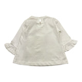 Monnalisa Shirt Girocollo Tinta Unita con Stampa per Neonata 39D611 BIANCO MONNALISA 