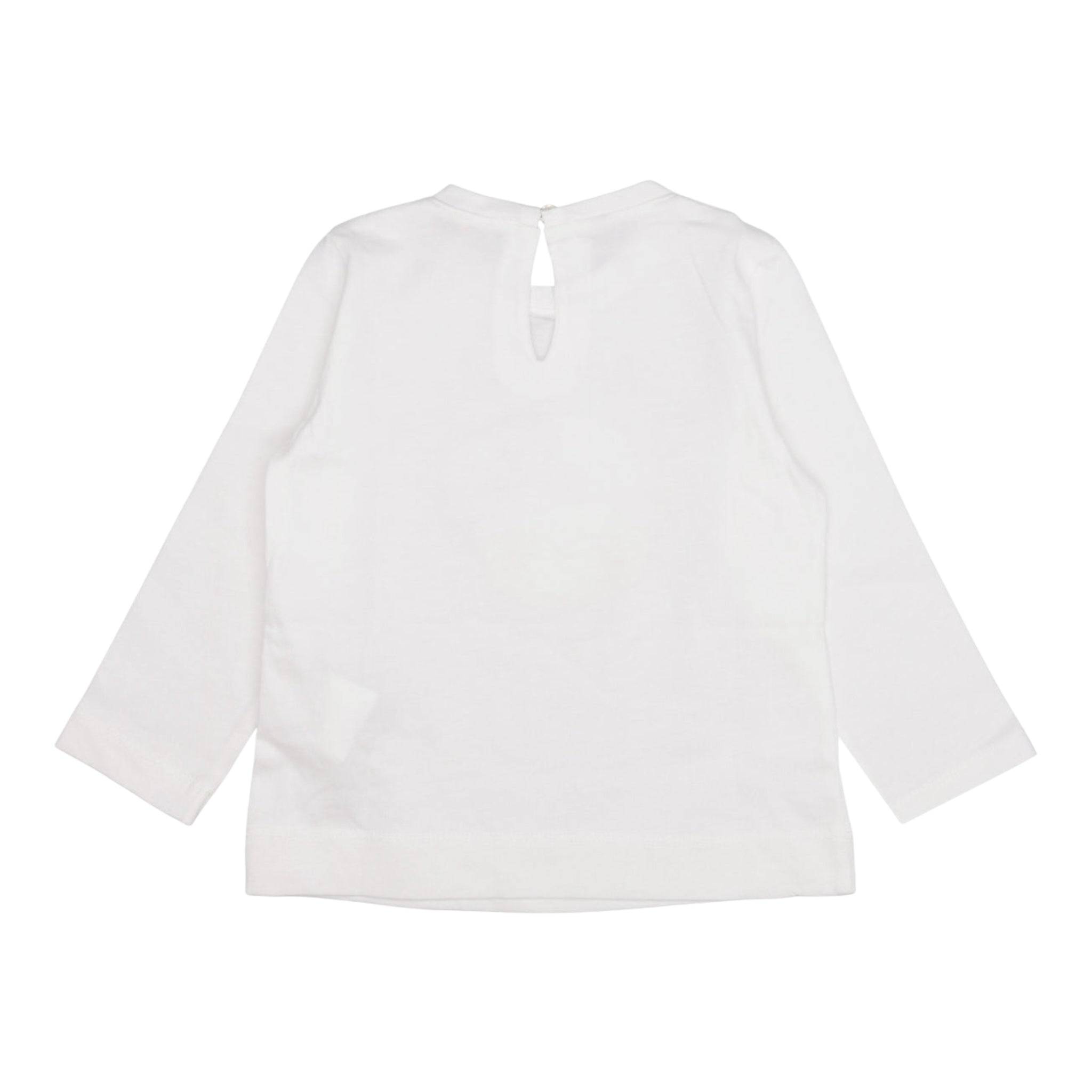 Monnalisa Shirt Girocollo Tinta Unita con Stampa per Neonata 39D612 BIANCO MONNALISA 