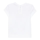 Monnalisa T-Shirt Girocollo Tinta Unita con Stampa per Neonata 39E614 BIANCO MONNALISA 