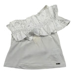 Monnalisa T-Shirt Monospalla tinta unita Bianco per Bambina 41A304 BIANCO MONNALISA 
