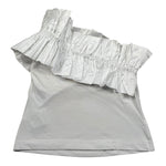 Monnalisa T-Shirt Monospalla tinta unita Bianco per Bambina 41A304 BIANCO MONNALISA 