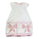 Monnalisa Abito Mezza Manica Tinta Unita con Fiocchi per Bambina 711901R8 PANNA MONNALISA 
