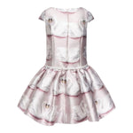 Monnalisa Abito Tinta Unita con Stampa per Bambina 711914 ROSA MONNALISA 