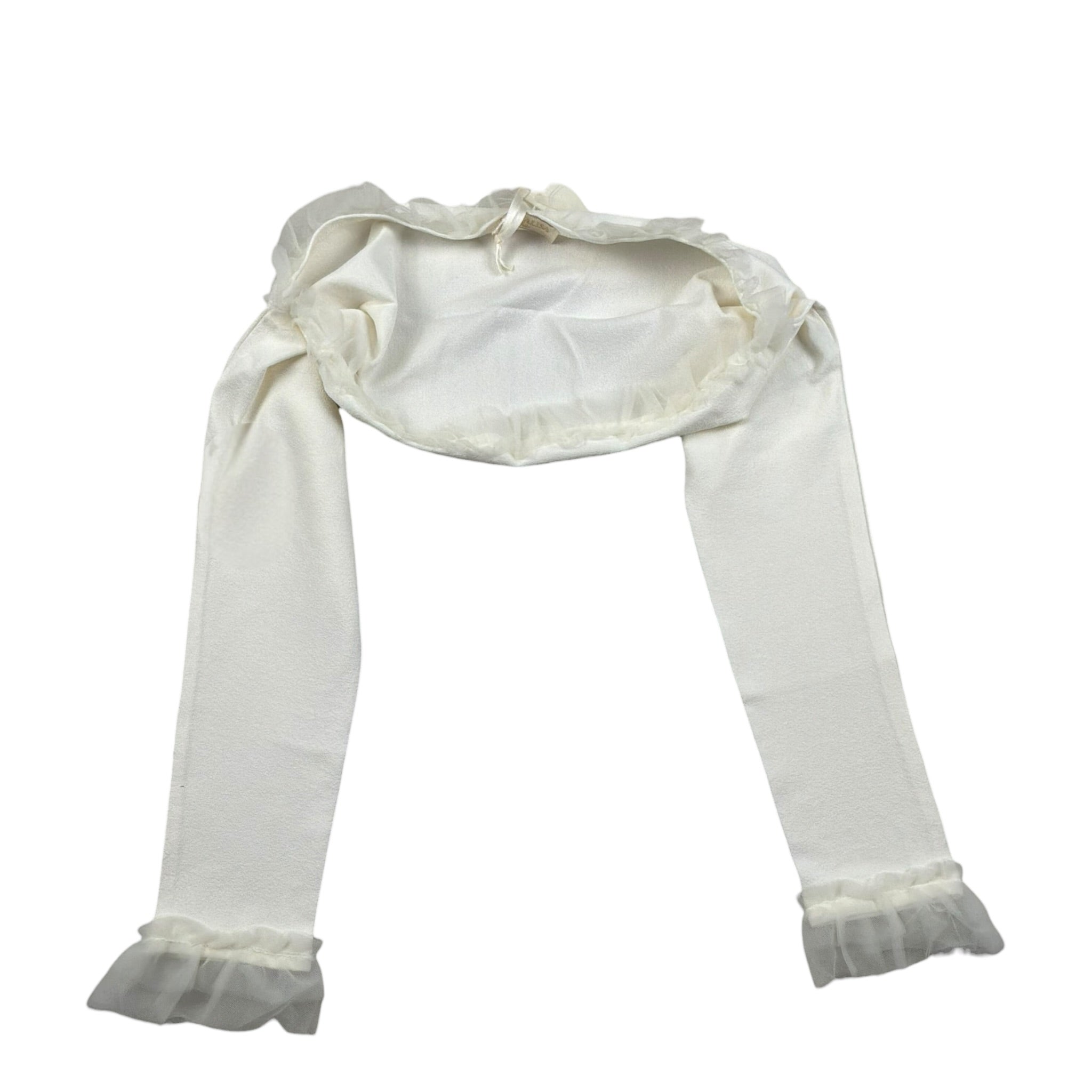Monnalisa Coprispalle Tinta Unita con Tulle per Bambina 715800A1 PANNA MONNALISA 