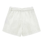 Monnalisa Short Tinta Unita con Paillettes per Bambina 71E406 BIANCO MONNALISA 