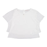 Monnalisa Camicia Mezza Manica Tinta Unita per Bambina 79E610 BIANCO MONNALISA 