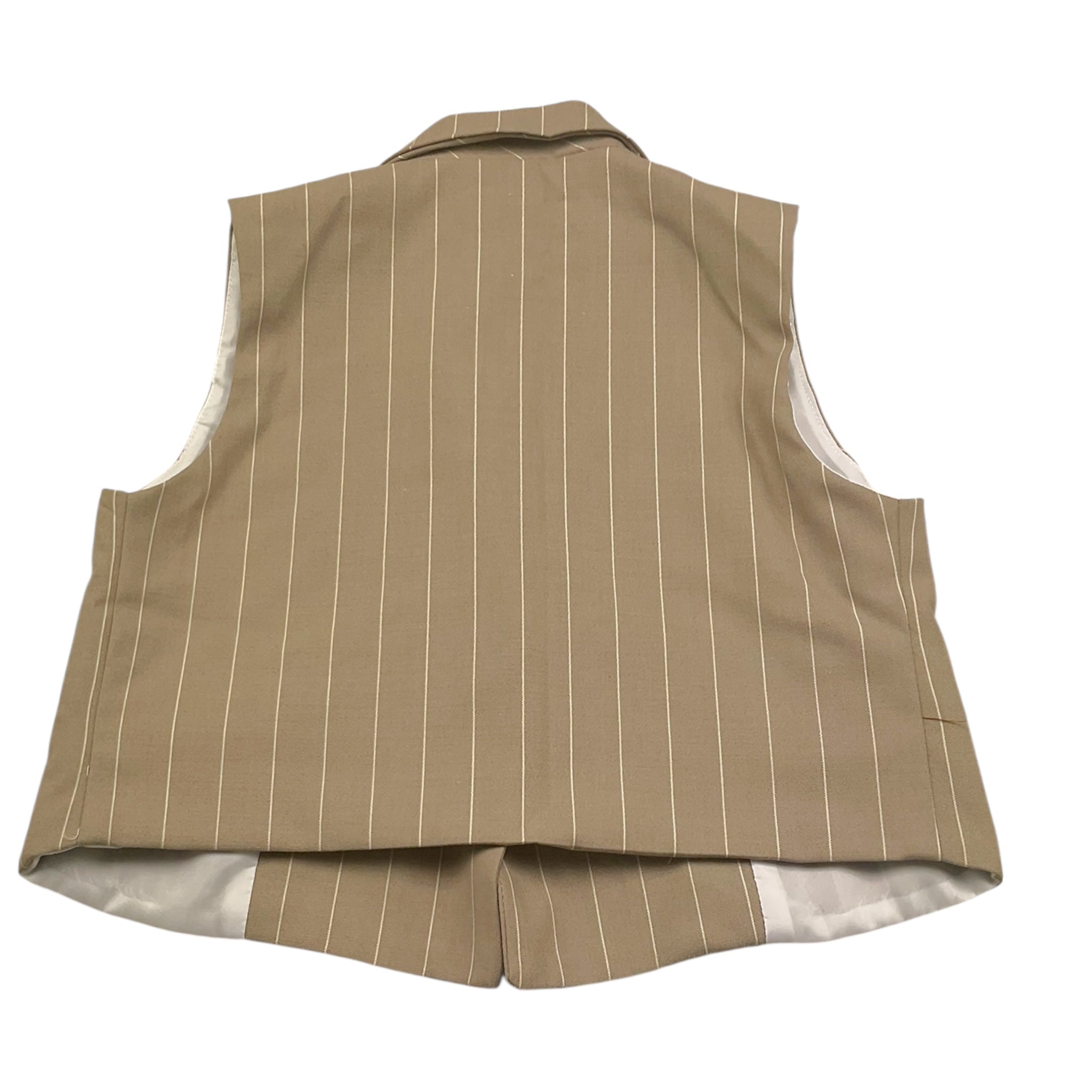 Mood_One Gilet Tinta Unita con Fantasia A Righe per Bambino BGILET FANGO MOOD_ONE 