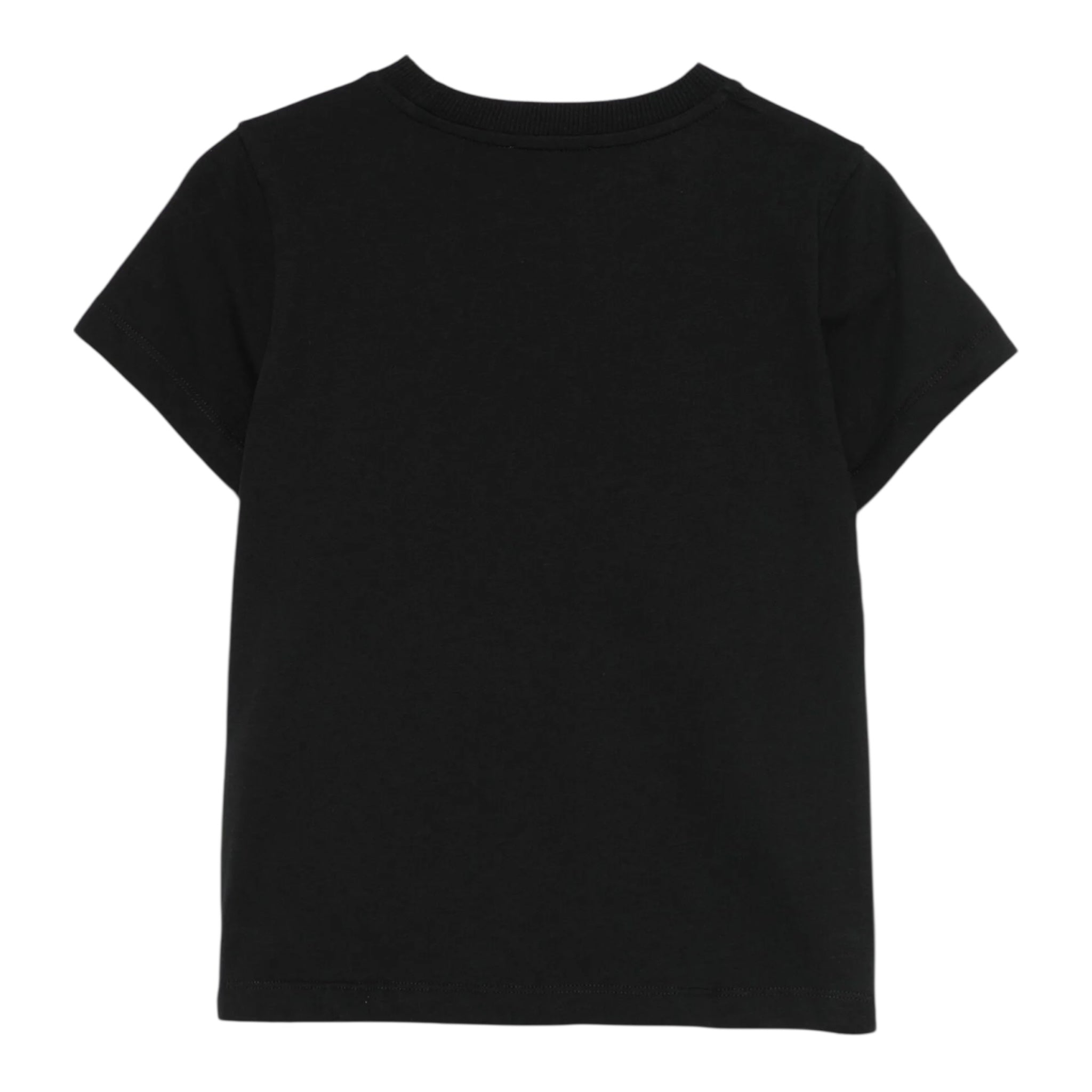Moschino T-Shirt Girocollo Tinta Unita con Stampa per Bambino H8M04K NERO MOSCHINO 