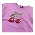 Moschino Felpa Girocollo Tinta Unita con Stampa per Bambina HDF060 ROSA MOSCHINO 