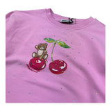 Moschino Felpa Girocollo Tinta Unita con Stampa per Bambina HDF060 ROSA MOSCHINO 