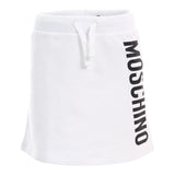 Moschino Gonna Tinta Unita con Stampa Logo per Bambina HDJ03S BIANCO MOSCHINO 