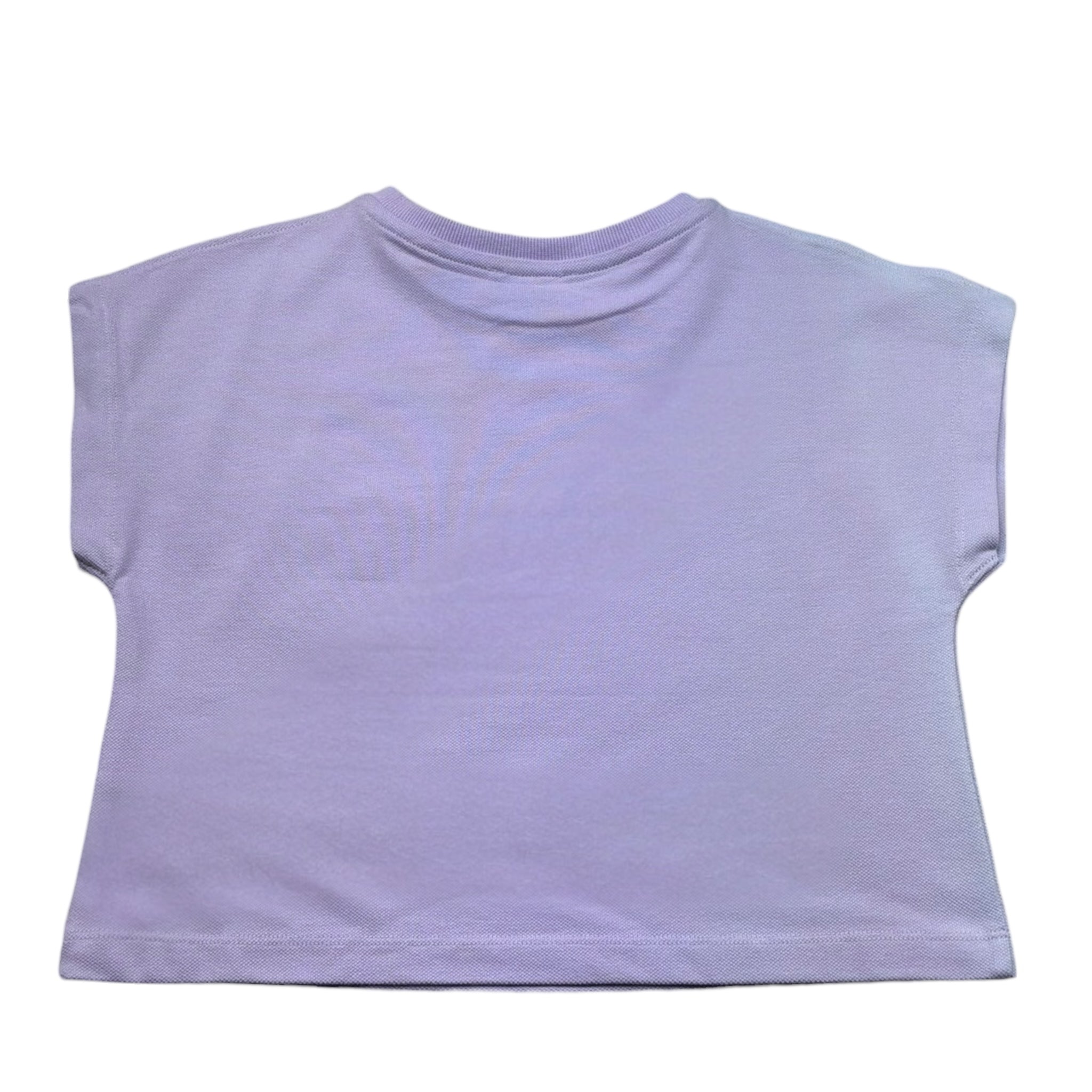 Moschino T-Shirt Girocollo Tinta Unita con Stampa per Bambina HDM06X LILLA MOSCHINO 