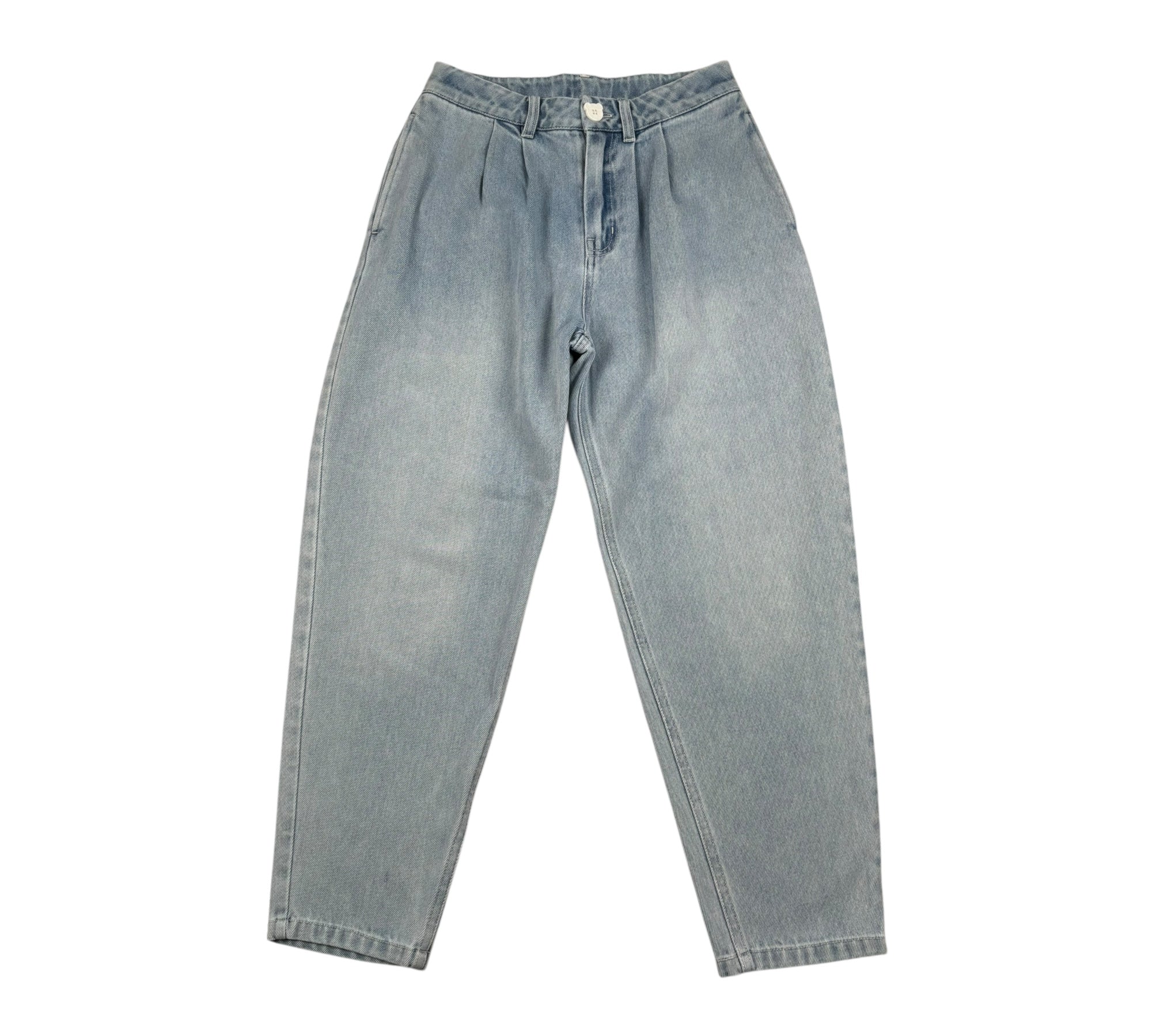 Moschino Jeans Tinta Unita con Girovita Regolabile per Bambina HDP06W AZZURRO MOSCHINO 