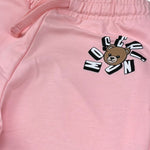 Moschino Pantalone Tinta Unita con Stampa per Bambina HDP06Z ROSA MOSCHINO 