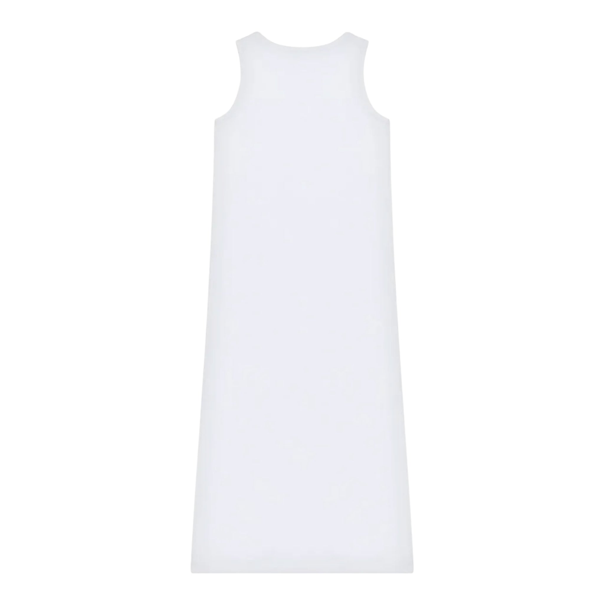 Moschino Abito Giromanica Tinta Unita con Stampa per Bambina HDV0G BIANCO MOSCHINO 