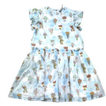 Moschino Abito Tinta Unita con Stampa per Bambina HDV0HH AZZURRO MOSCHINO 