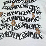 Moschino Abito Felpa Tinta Unita Girocollo con Stampa per Bambina HDV0HU BIANCO MOSCHINO 